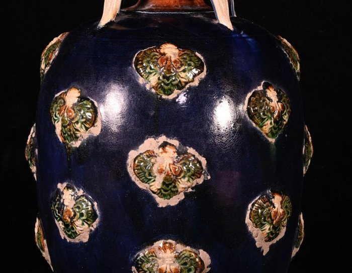 唐三彩四系梅瓶，高23.5×15厘米??30017714古玩收藏擺件| Yahoo拍賣