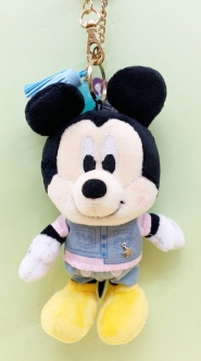 【震撼精品百貨】Micky Mouse 米奇/米妮 ~絨毛吊飾~牛仔穿衣服#00289