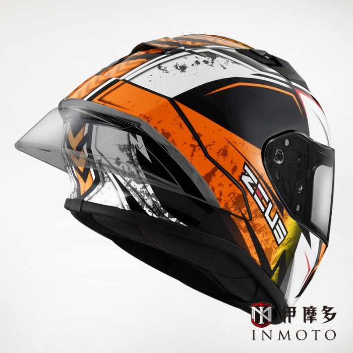 伊摩多※ZEUS瑞獅新世代全罩安全帽超值全配ZS-826 BK9 消光黑.黃| Yahoo拍賣