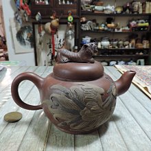 紫砂茶壺 臥虎蔵龍壺 宜興元坑紫砂 癸酉年1993年製 作家物 在銘 未使用美品 禎安丹雜藝~早期紫砂壺中國宜興臥虎藏龍紫砂壺浮雕龍鳳蓋內有龍
