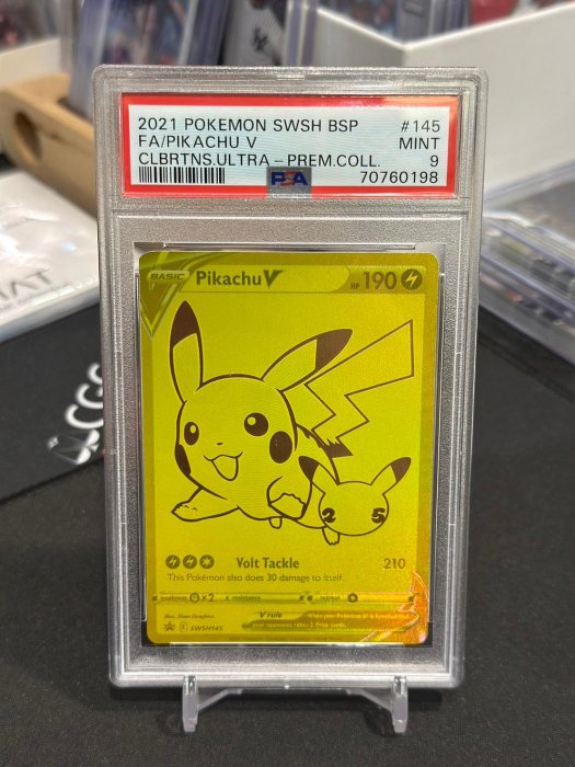 PSA 9分 2021 Pokemon 寶可夢卡 25週年 金色皮卡丘 Pikachu 英文版 25th Anniversary
