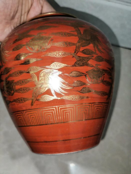 嚴選日本九谷永樂描金鳳凰祥雲花瓶，大正至昭和時期珍藏，手繪工藝卓越