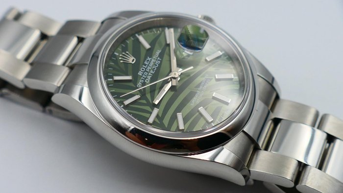 【美好時光】停產綠棕梠面!2024年份勞力士ROLEX 126200近新美品盒單全( 126234 116200參考)