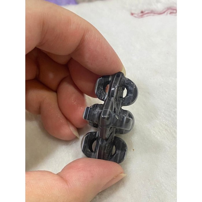 九頁岩天珠十字金剛杵藏傳佛教超老天珠天眼石細看很多眼在上面風化紋細