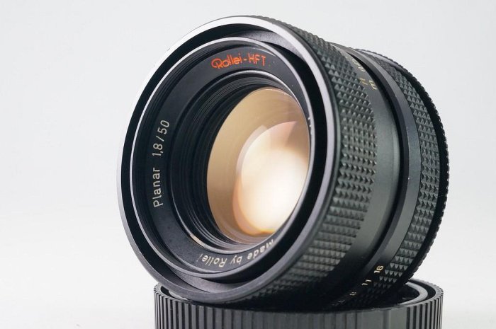 完全動作品 初期型 Rollei HFT Planar 50mm F1.8 QBM 単焦点 シンガポール産 老鏡器材控: 祿萊橙字Rollei HFT Planar 50mm f⁄1.8