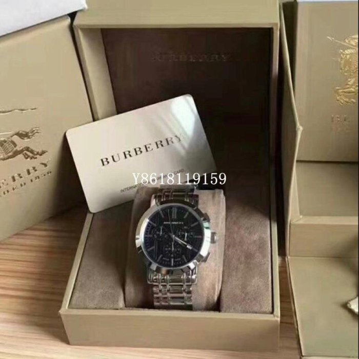 BURBERRY】BU1366英國倫敦精品貴族鋼帶計時碼運動男錶/正品BU男