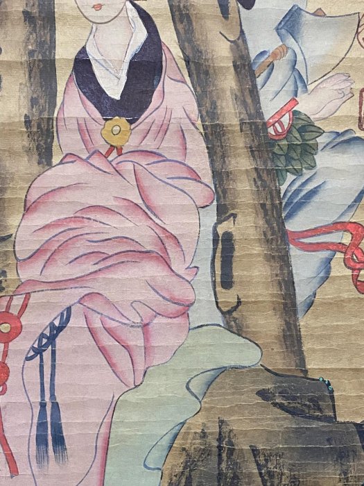 編號：14642 畫家：趙孟頫人物畫三尺中堂畫純手繪畫畫工精細。1 加材質