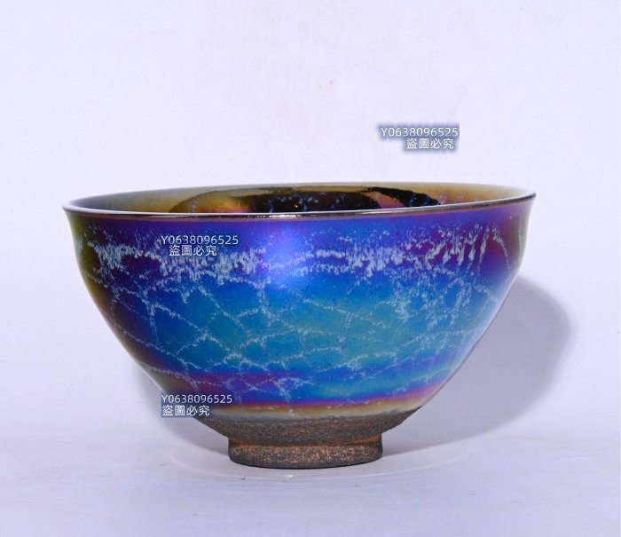 中国古美術・宋建窯風 七彩天目茶碗／虹彩盞・置物・陶器・茶道具・文房具・賞物 宋代風 古陶磁器 建窯 七彩光 七彩天目盞 盃 建盞 茶盞 酒碗 供御款