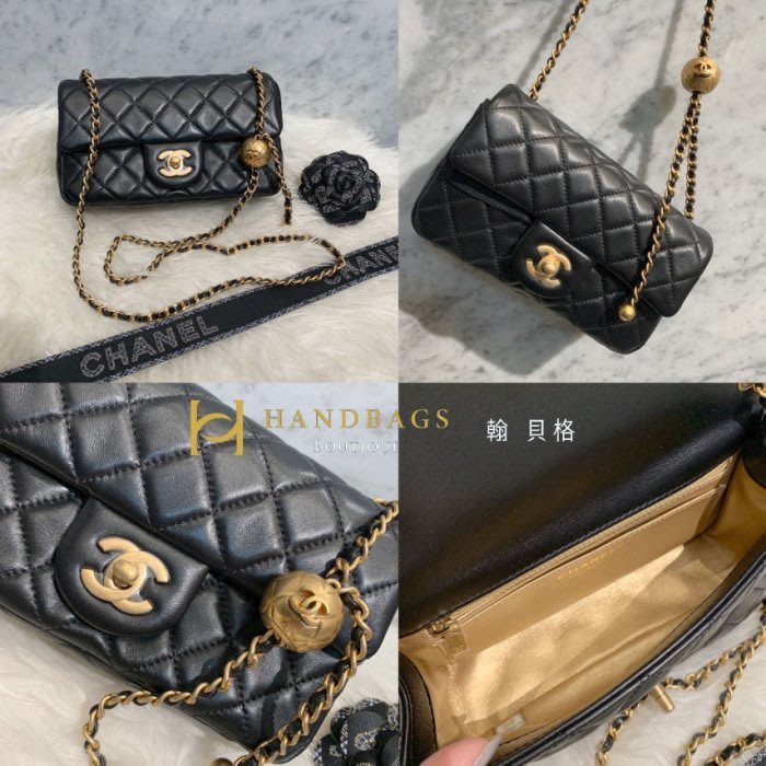 CHANEL 小物 小号双层钱包- 亮面颗粒压花小牛皮、水钻与银色金属, 淡蓝— 精品