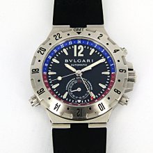 【一元起標】BVLGARI寶格麗(40mm) DIAGONO系列GMT40S雙時區自動上鍊機械腕錶