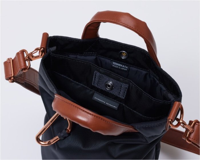 PORTER x STARBUCKS RESERVE Coffee Bean Shape Drum Bag S 側