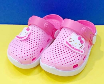 【震撼精品百貨】Hello Kitty 凱蒂貓~台灣製Hello kitty正版兒童花園鞋-kitty大頭(13~18號)#19275