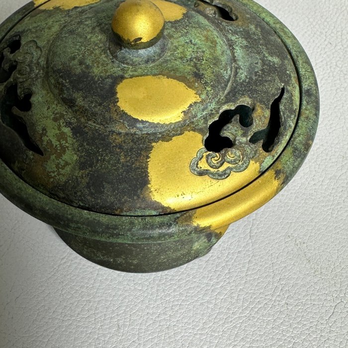 古玩輕鬆拍】老日本著名金工大師平安五世◇秦藏六造秦蔵六「瑞雲」如意