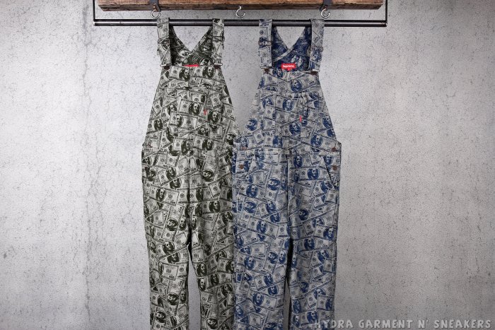 HYDRA】Supreme 100 Dollar Bill Overalls 吊帶褲美金鈔票丹寧【SUP081