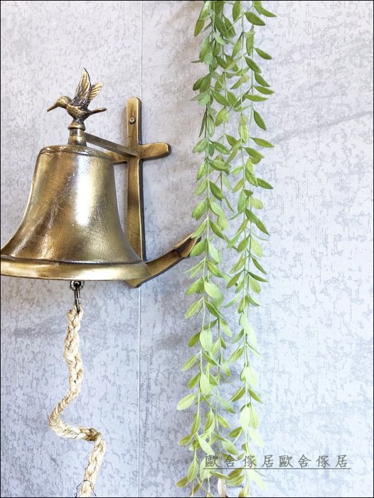 銅製門鈴(大) 仿古金屬船錨造型蜂鳥風水鈴銅鈴敲鐘出菜鈴水手風造型鈴