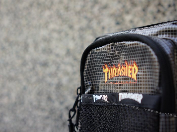 】THRASHER FLAME MESH SHOULDER BAG 日本限定火焰Logo 小包腰包