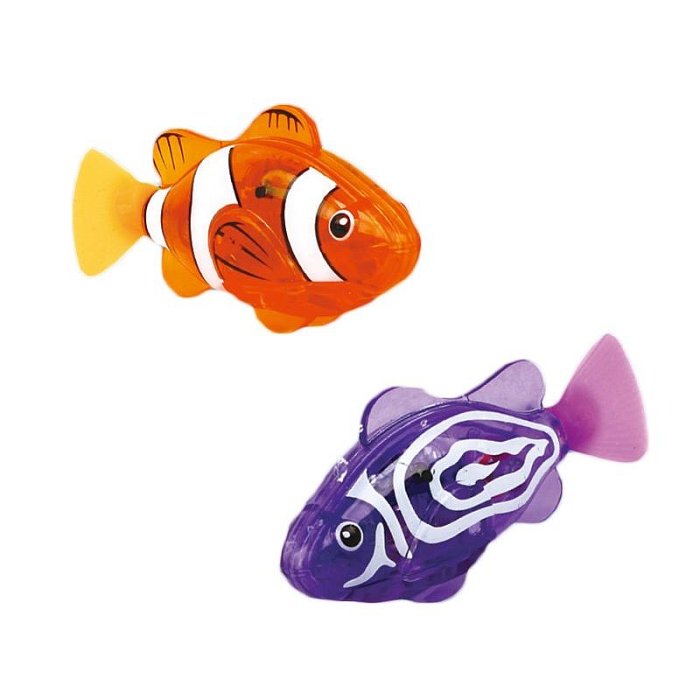 【珍愛頌】LA028 LED 電子竉物魚 燈光感應 機器寵物魚 游泳魚 電動魚 小醜魚 發光搖擺魚 洗澡戲水 寵物玩具