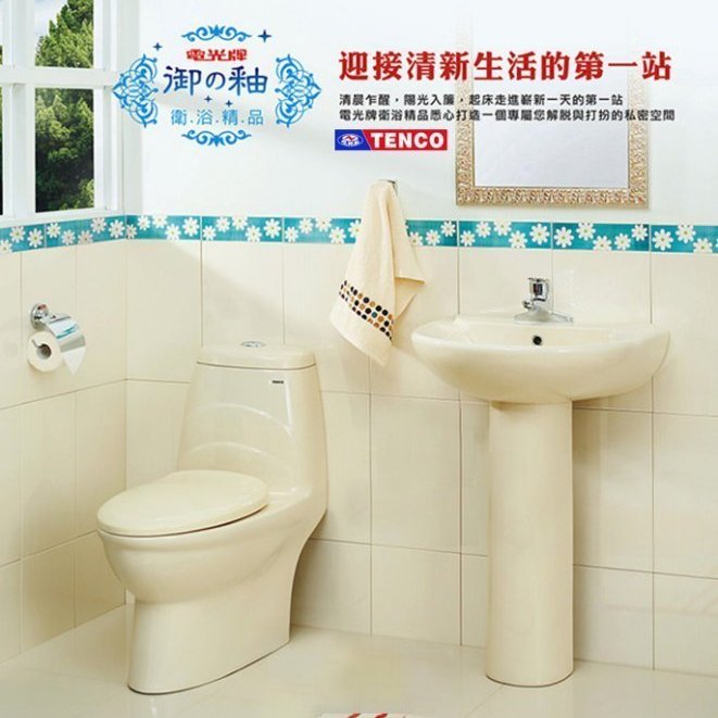 台灣尚青生活館》TENCO 電光牌SL1473A-R1Q 面盆洗臉盆含原廠龍頭