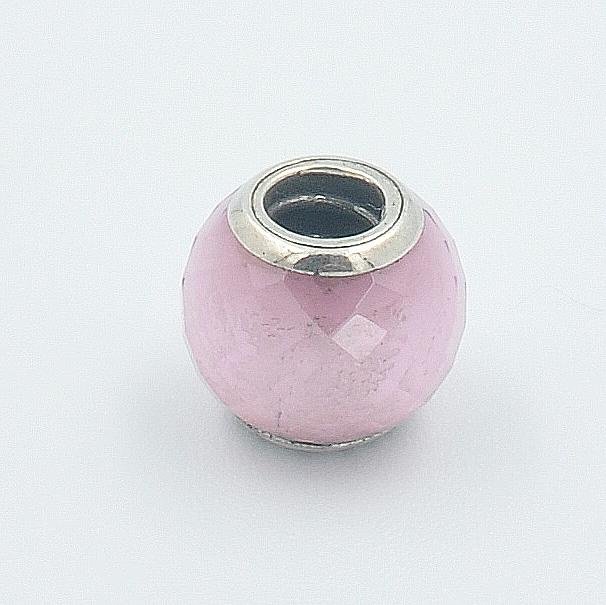 (二手品) P26 PANDORA 潘朵拉 串飾 925銀粉紅色琉璃