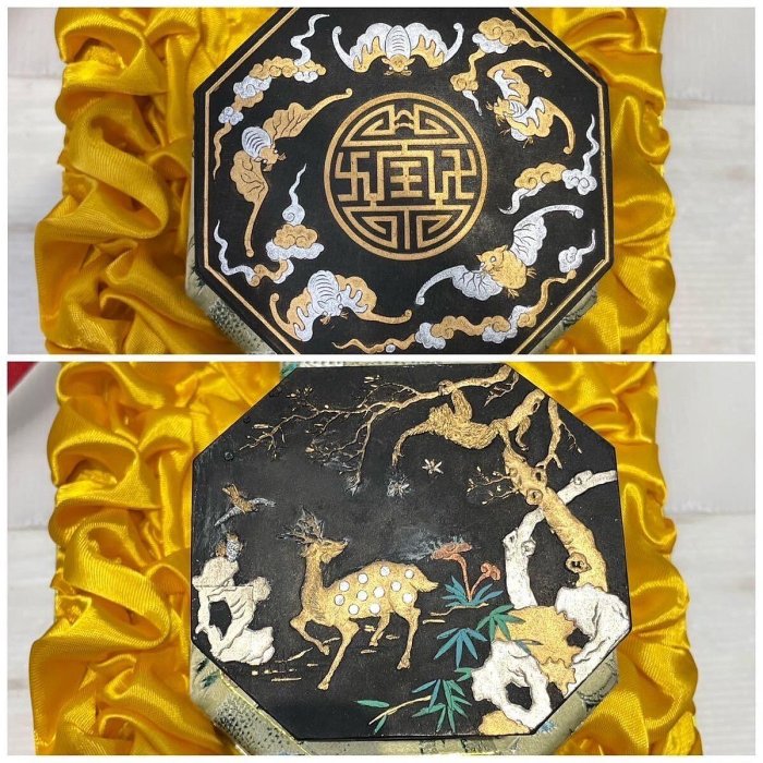 康熙帝乙丑年特大如意墨嚴選古墨書道具長44cm 重970g 中國古玩推薦唐物