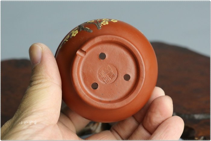 小樹安每】中國盆缽- [中國宜興] 朱泥色繪丸鉢6cm 迷你盆| Yahoo拍賣