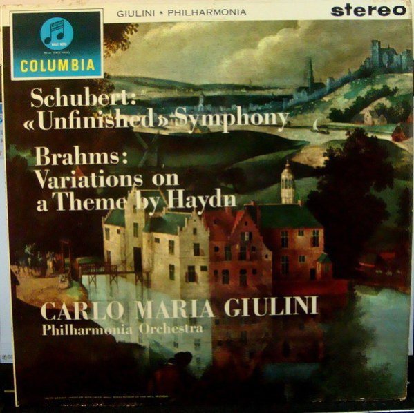 **黑膠 Giulini 朱里尼 - Schubert 舒伯特 : 未完成交響曲 等 (英Columbia SAX2424 藍底銀圈首版)