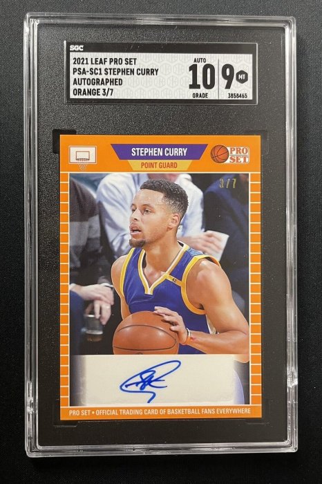 2021-22 Leaf Pro Set  Stephen Curry Auto SGC 9