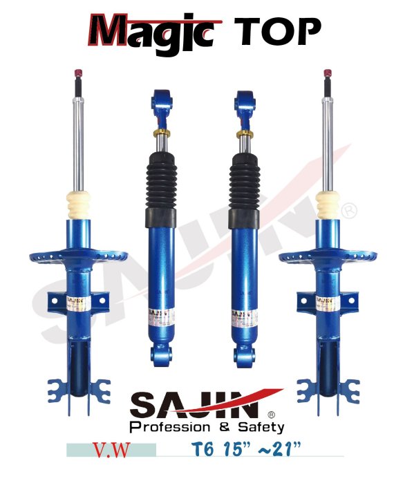 【SAJIN】V.W 福斯 T6 15-21 Magic TOP 原廠型阻尼可調改裝避震器