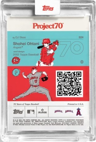 大谷翔平漂亮咒術迴戰藝術畫卡!! 大谷本人IG發表2021 Topps Project 70