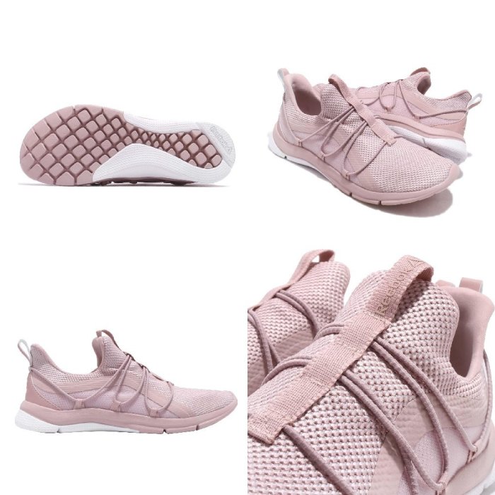CodE= REEBOK PRINT HER LACE 透氣網輕量慢跑鞋(粉紅)DV4426 訓練