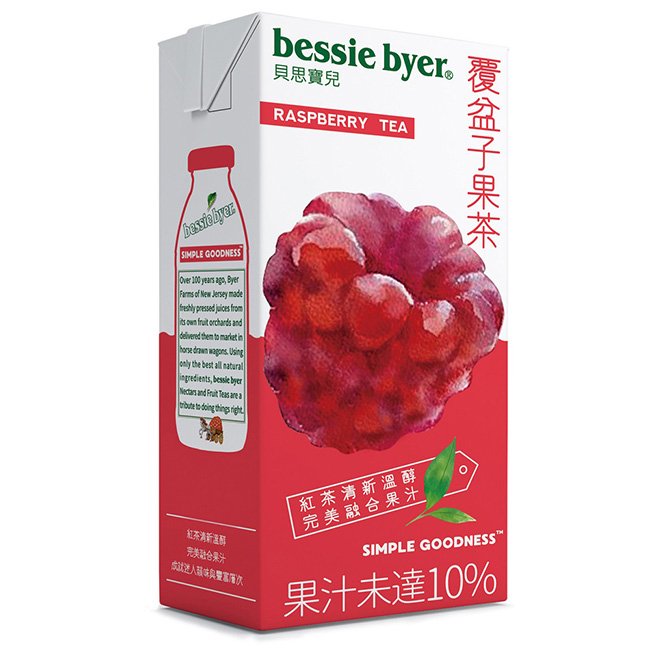 bessie byer 貝思寶兒覆盆子果茶330ml*6入