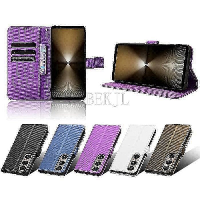 現貨Xperia1V 1IV 手機殼翻蓋鑽石性電話卡槽支架手機殼索尼 VI 1VI 索尼 2024 1 Xperia 手機優品3C數碼
