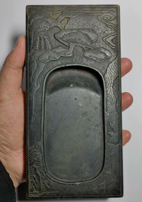 清代至民國時期朝鮮海州硯精選異域石質古硯尺寸18.2x9x2.3cm 嚴選推薦