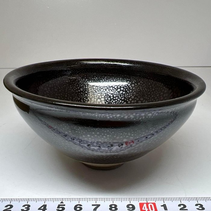 中国美術 油滴天目茶碗A 共箱 口径約13㎝ 東Y7-0905① 中国美術 油滴