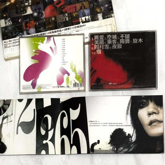 王菲2004 將愛All-in 特別典藏版/ 新力音樂台灣長條紙盒版專輯CD+DVD