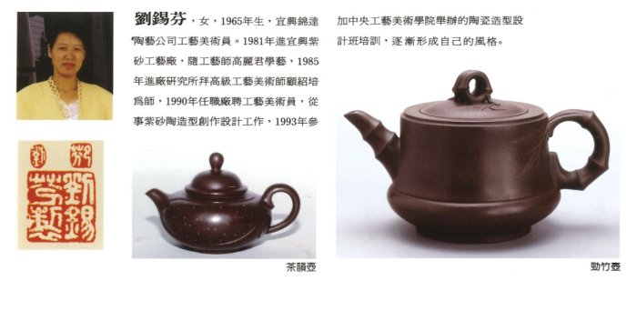 劉錫芬【成竹壺】研究員級高級工藝美術師240cc獲金獎、銀獎作品《當代