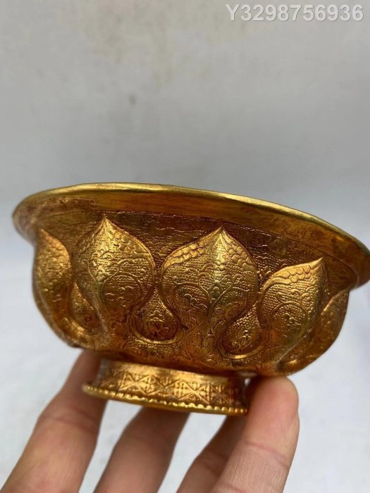 旧蔵 唐代 大唐貞觀款 鍍金銅酒杯』精銅製 小型酒器