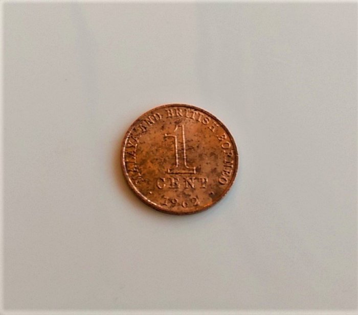 稀有原光1962 年英屬馬來亞Malaysia 馬來西亞婆羅洲1分1 cent 古銅錢幣