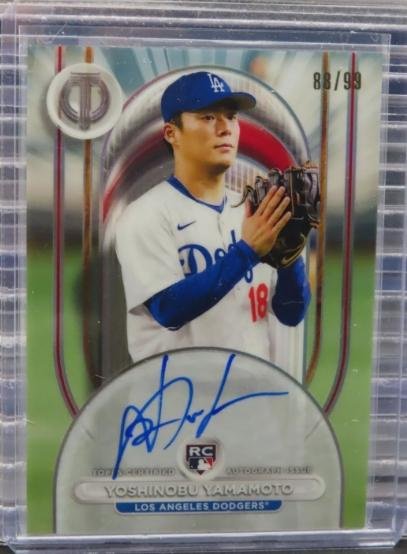 Topps - 山本由伸　2024 Toppsサインカード 99枚限定 2024 Topps Finest ドジャース 山本由伸 直筆サイン カード