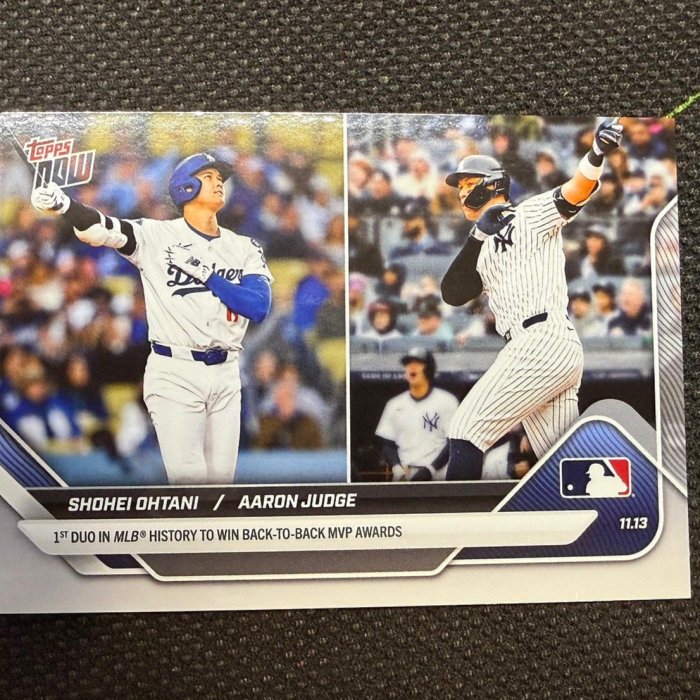 文森卡盒】2025 Topps NOW Shohei Ohtani / Aaron Judge 首次同季 