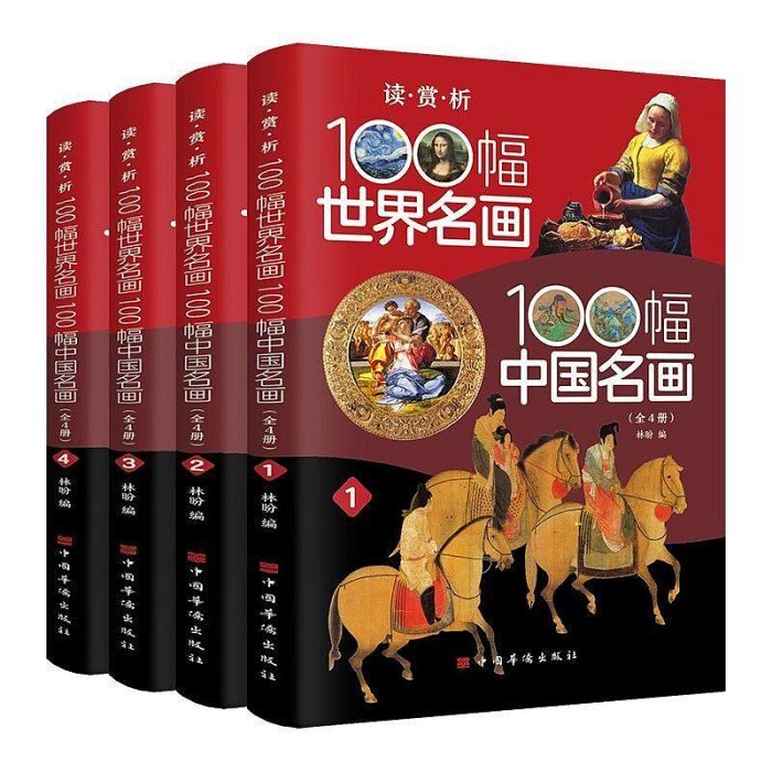 嚴選100幅世界名畫與中國名畫，品味藝術風華推薦新版4本書100幅世界名