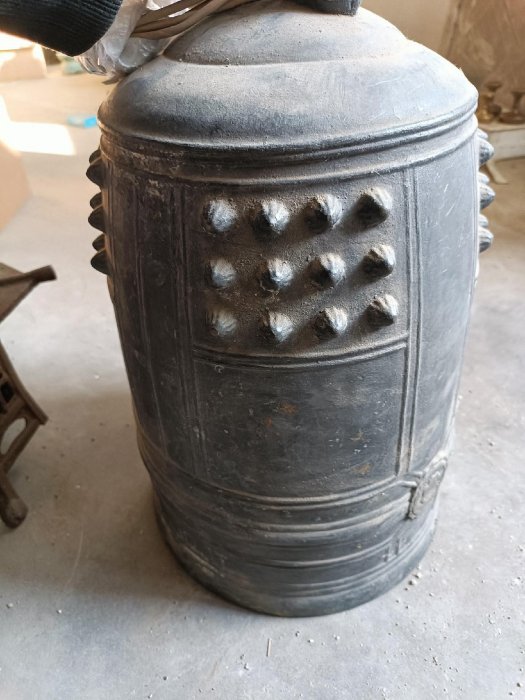 半鐘　梵鐘　釣鐘　古美術 日本的古董大正昭和早期老銅鐘古鐘梵鐘佛教寺廟祈福鐘，特大型，厚重