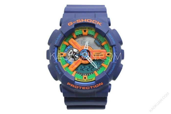 高冠國際】CASIO G-SHOCK GA-110FC-2ADR 限量錶GA-110 藍樂高雙顯指針