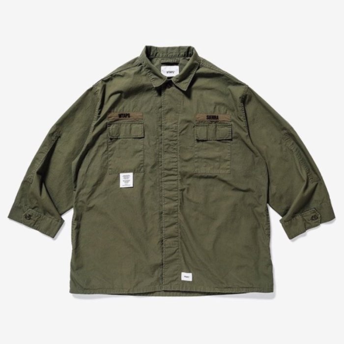 Wtaps design guardian jacket cotton ripstop 軍綠長版外套| Yahoo拍賣