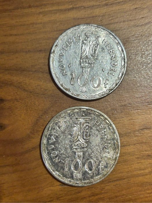 仏領ヌーヴェルゼブリード 1966年 100フラン銀貨 フランス女神 1966