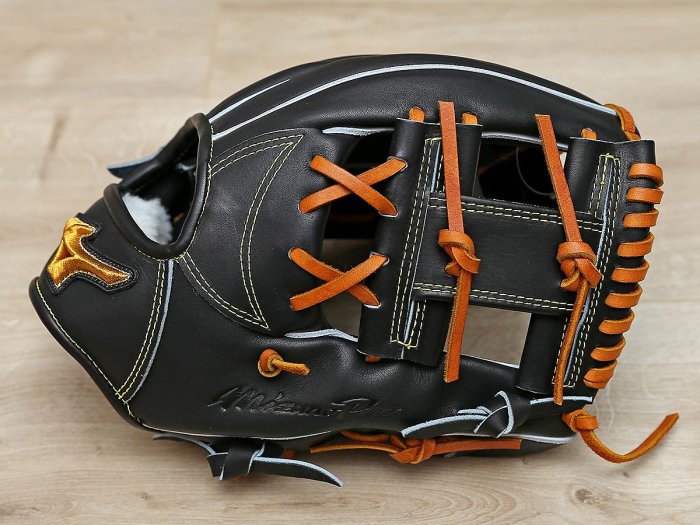 美津濃MIZUNO PRO Produced by SHISO HAGA 黑色硬式宍粟．波賀漢字工字