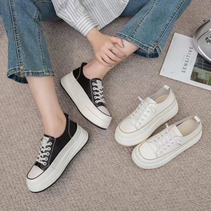 新款裡外真皮女鞋 輕量 軟皮 軟底 厚底 真皮休閒鞋女 厚底真皮小白鞋女 真皮運動鞋 真皮 包鞋 真皮板鞋 真皮懶人鞋女