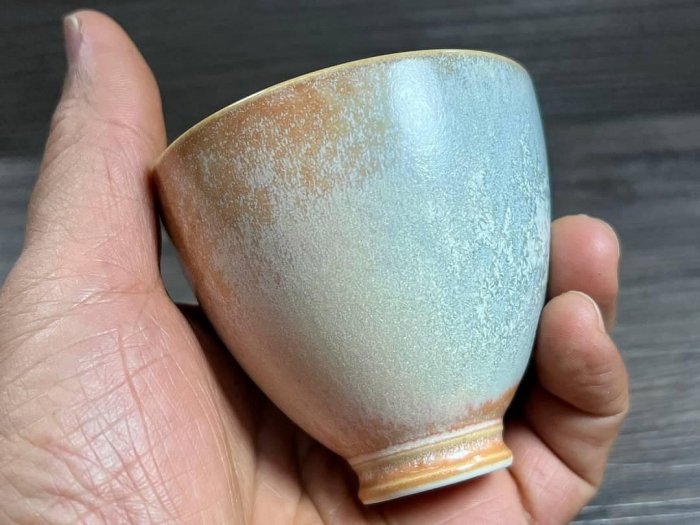 多藝多]手工主人杯90cc 景德鎮窯變釉面松針花| Yahoo拍賣