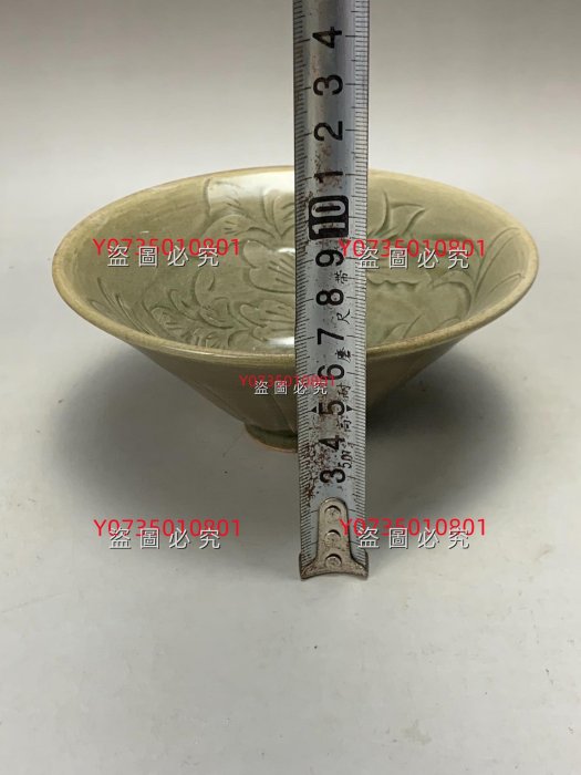 耀州窯刻花魚斗笠碗 唐物　茶道具 煎茶碗　中国古美術　骨董品　陶芸 ☆唐物古玩古董☆宋時代耀州窯希少品劃花青磁斗笠碗-宋–日本Yahoo!拍賣