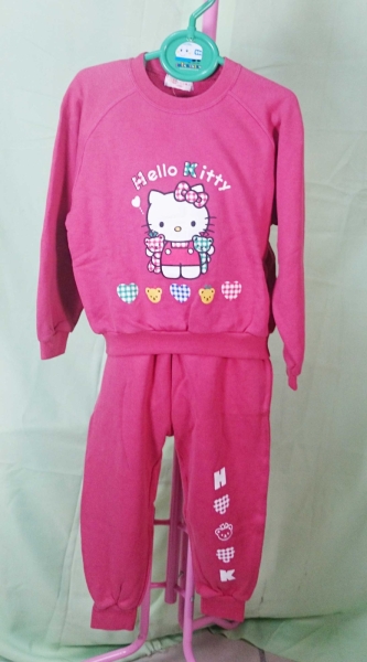 【震撼精品百貨】Hello Kitty 凱蒂貓~衣褲組 暗紅